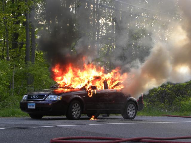 South Bedford Rd Car Fire